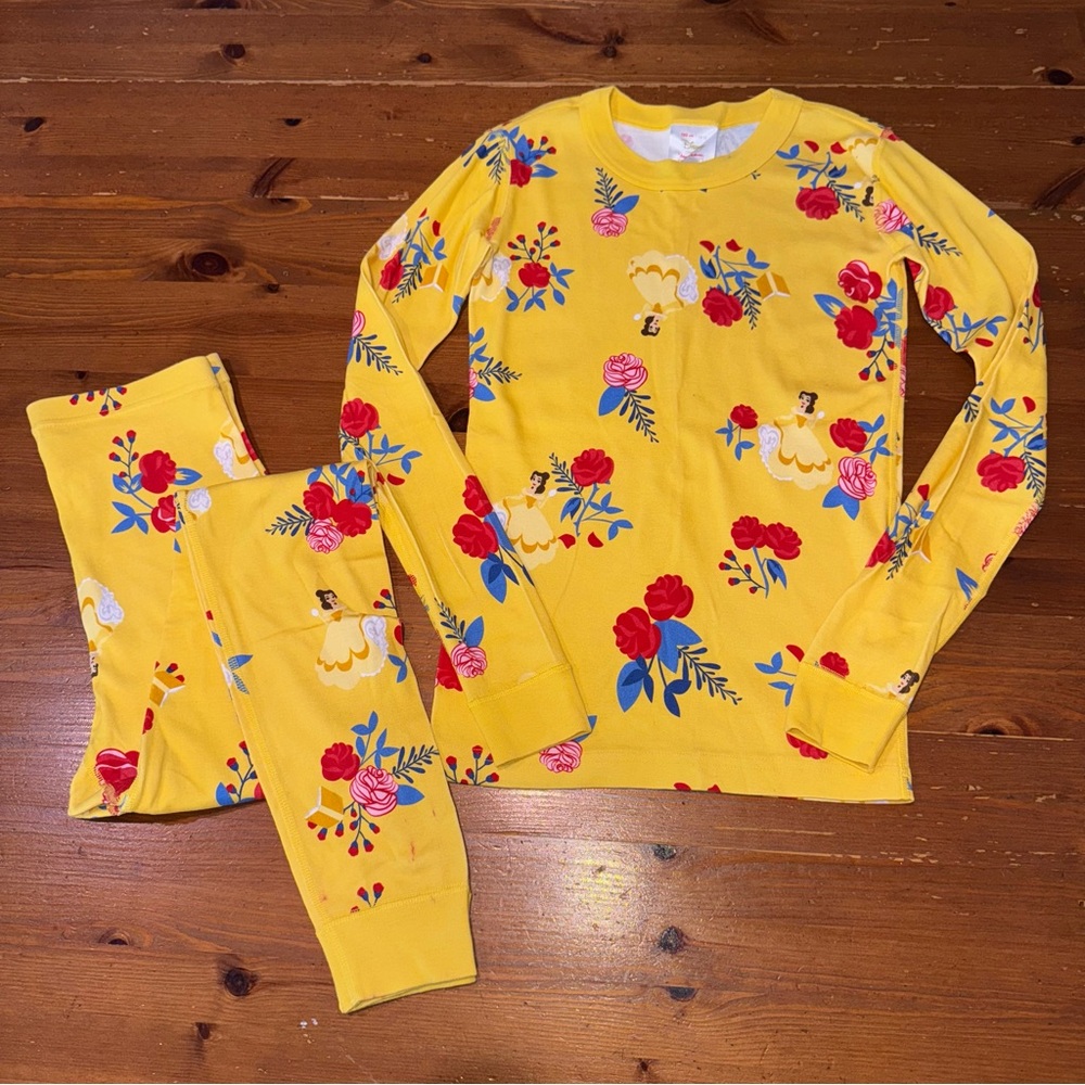 Hanna Andersson Yellow Floral Princess Pajama Set